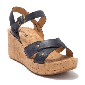 Korks - Curacao Wedge Sandals - Black - Size 9M